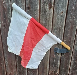 Deutsche Reichsahn Sh-2-Signalflagge, rot/weis - Bild 1 von 2