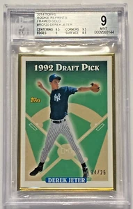 2014 Topps #98 DEREK JETER Framed Gold /25 RC Rookie RP NEW YORK YANKEES BGS 9 - Picture 1 of 2