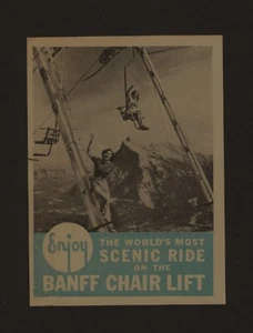 Vintage Banff Sessellift Genießen Sie die malerischste Fahrt der Welt Papier Aufkleber/Decal - Bild 1 von 2