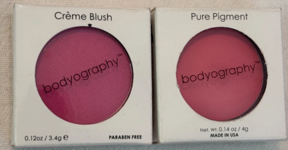 BODYOGRAPHY PURE PIGMENT & CRÈME BLUSH LOT OF 2 PINK NIB .12OZ&.14OZ FREE SHIP - Image 1 of 1