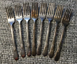 Vintage 8 Stck. 1847 Rogers Bros. IS ""Anbetung"" Abendessen Gabeln - Bild 1 von 5