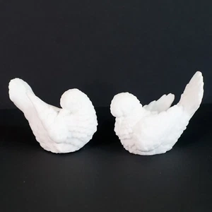 Alabaster 2 Tauben Figuren A. Santini Bildhauer Made in Italy Classic Agure - Bild 1 von 10