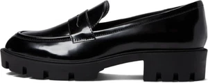 Nine West Women's Maibel Patent Slip-on Penny Loafers, Black Size 12M - Picture 1 of 6