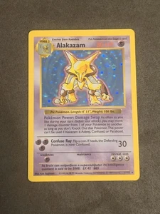 Juego Base Alakazam 001/102 (Sin Sombras) Holo Casi Como Nuevo - Imagen 1 de 11