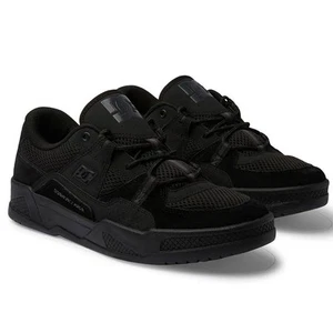 DC Shoes Men's Construct Black Low Top Sneaker Shoes (3BK) - Picture 1 of 7
