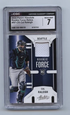 2022 PANINI ABSOLUTE ROOKIE FORCE RELICS RF-CR CAL RALEIGH, CGC GRADE 7 - Image 1 of 4