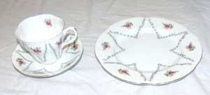 Royal Albert Minuet Bone China Tea Cup Saucer & 8.1/4 inch Salad Plate - Picture 1 of 6