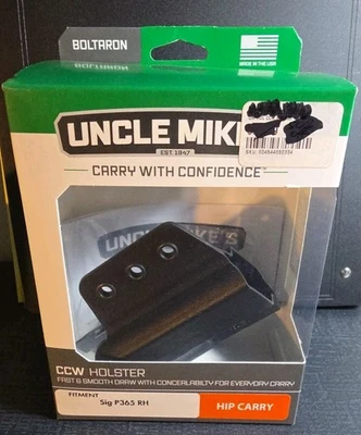 Uncle Mike's 54CCW69BGR CCW OWB Hip Carry Black Sig P365 Holster Right Hand - Image 1 of 2