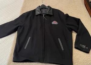 Very Rare Vintage Budweiser 125th Anniversary Men Wool Leather Bomber Jacket XL - Picture 1 of 9