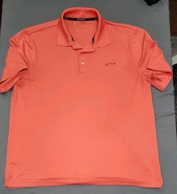 Camisa Polo Greg Norman Para Hombres XL Coral Jugar Seco Golf Manga Corta Foto 1 de 4