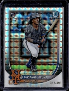 Bowman 2025 cromo #32 Luisangel Acuna refractor geométrico RC 317/499 - Imagen 1 de 2