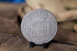 Brazil 1816B 960 Reis 8 Reales 40 mm 26.9 Grams Large Coin - Picture 1 of 3