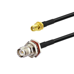 SMA Jack Female to RP-TNC Female adapter RF pigtail Cable RG58 Wireless Antenna - Picture 1 of 4