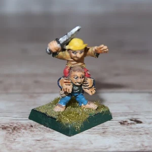 Citadel Warhammer 1987 C11 Halfling Dibbul & Dabbul Hobbit Piggyback miniatura - Imagen 1 de 9