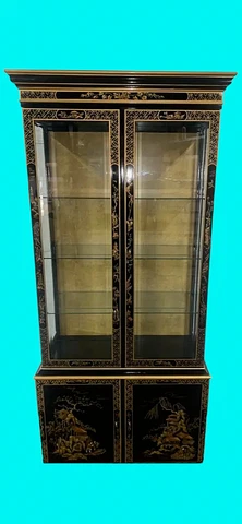 RARE Vintage DREXEL 582 838 "Et Cetera Chinoiserie" Black Lacquer Cover