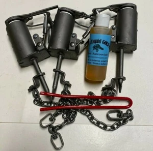 3 Bridger DP Dog Proof Waschbär Set, 1 DP Setter & 1 Liquid Gold Bait Neu SALE - Bild 1 von 1