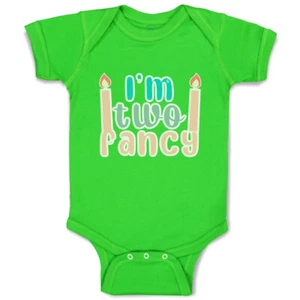 Baby Bodysuit I Am 2 Fancy Candles Funny Cotton Boy & Girl Baby Clothes - Picture 1 of 21