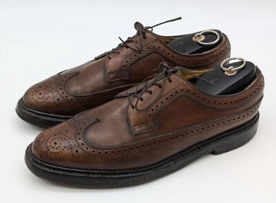 De Colección Florsheim Imperial 7.5 D Marrón Cuero de becerro Ala Larga Zapatos Cañoneras Foto 1 de 4