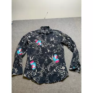 Camicia Scott Langton floreale con bottoni manica lunga fantasia casual uomo M - Foto 1 di 10