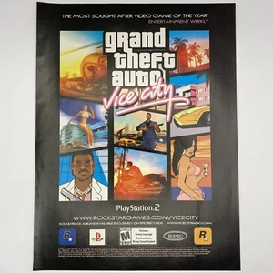 2003 Grand Theft Auto GTA Vice City PRINT AD Video Game PS2 Rockstar Games Art - Picture 1 of 2