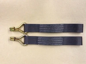 2-USA Ratchet Strap Replacement Ends WH Fixed End Truck & Trailer Tie Down BK - Bild 1 von 4