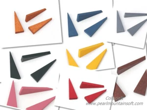 Wood Triangle Beads 41mm x 14mm - Choice of Colours - Pack of 5 - Picture 1 of 19