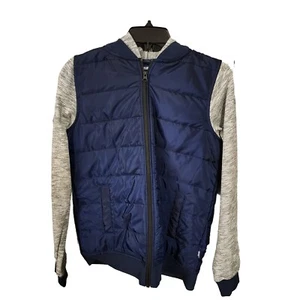 Univibe Big Boys Hooded Jacket Indigo Blue Gray Size Large - Picture 1 of 4