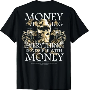 Hip Hop Vintage Hipster Edgy Urban Y2K Back Print Streetwear T-Shirt S-4XL - Picture 1 of 6