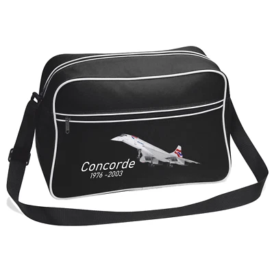 Customiseable Retro Design British Airways Concorde Flight Travel Shoulder Bag - Image 1 of 4