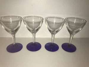 Vintage Set of 4 Cobalt Blue Cordial Glasses - Picture 1 of 5
