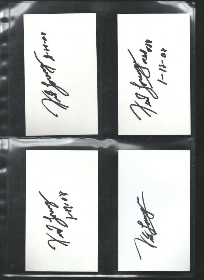(4) TARJETA ÍNDICE FRED LORENZEN AUTOGRAFIADA/FIRMADA/AUTOMÁTICA/FIRMADA A MANO 3X5 A Foto 1 de 1