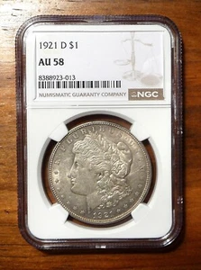 1921 D Morgan Silver Dollar NGC Graded AU58 - Picture 1 of 4