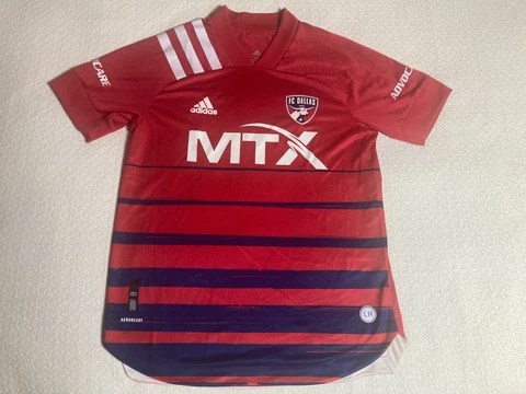 Adidas FC Dallas MLS 2021 Primary Authentic Adult Red Jersey Size M Cover