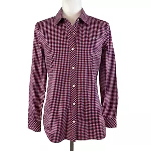 Vineyard Vines Bluse Hemd Gr. 0 rosa dunkelblau Gingham Karo Wal Freizeit - Bild 1 von 8