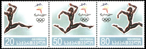 3191 - Georgia - 2000 - Sydney - set of 3 stamps - MNH - Lemberg-Zp Cover