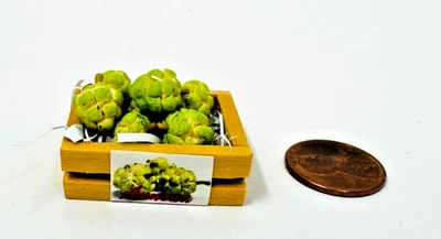 Dollhouse Miniature Crate of Artichokes Vegetables Produce 1:12 Scale - Image 1 of 2