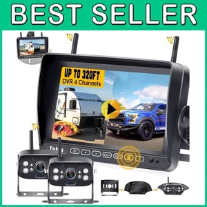 Wireless RV Backup Camera System with Dual Antenna Display - Picture 1 of 9