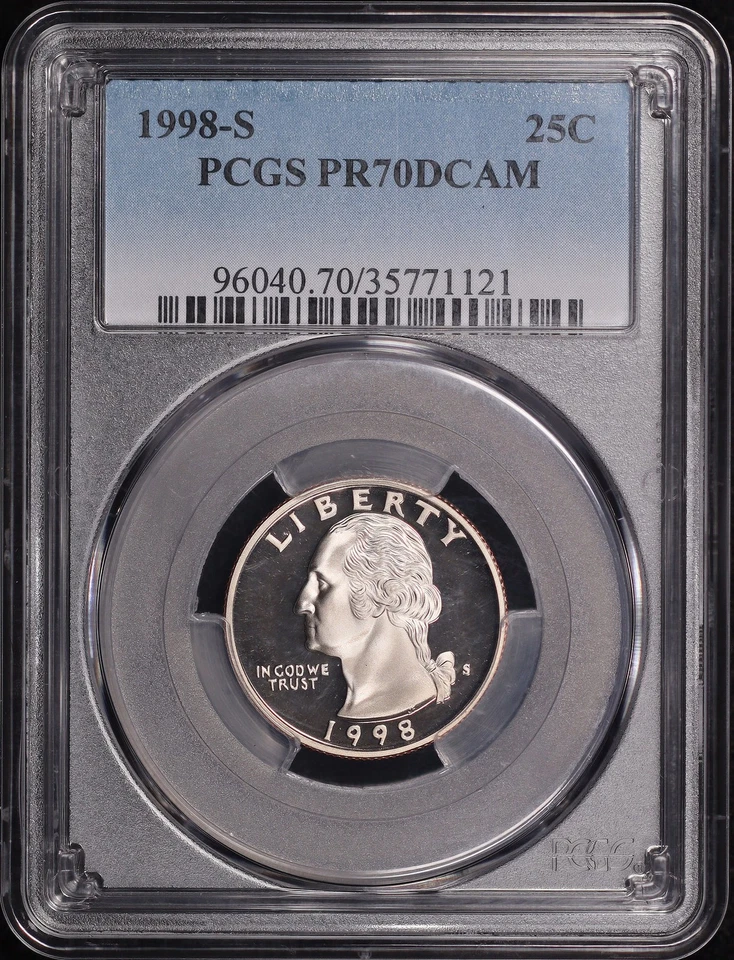 1998-S Washington Quarter PCGS PR-70 DCAM - Image 1 of 2