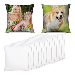 Fundas de almohada blancas de 16x16 pulgadas de sublimación 7466 15 piezas - Imagen 1 de 6