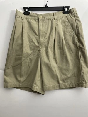 Pantalones Cortos Puritan Para Hombre Talla 34 Caqui Plisado Chino Tiro Alto Mezcla de Algodón Elastizados  Foto 1 de 4