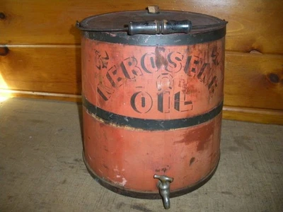 Vintage Wooden Primitive Kerosene Jug with Spout - Image 1 of 4