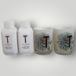 Ted Baker Floral Bliss bubble bath 50mlx2 and candle 50g X2 new - Picture 1 of 3