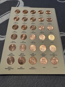 1999-2025 P D Stempelglanz Lincoln Memorial Shield Cent Set im Littleton Album 49 Münzen🔥 - Bild 1 von 5