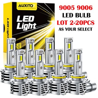 4-40X 9005+9006 LED Faros Antiniebla Kit Súper Blanco 6500K Alto Bajo M6S Foto 1 de 4