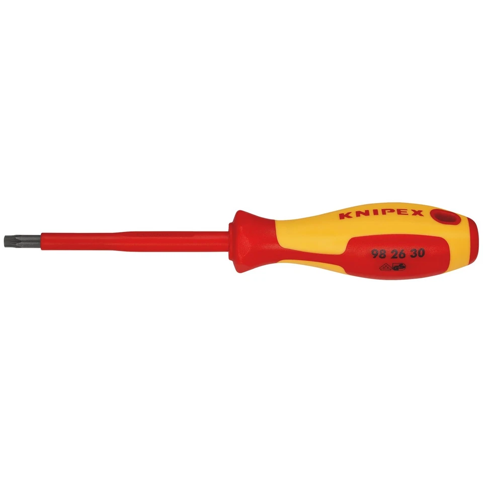 KNIPEX VDE Insulated Torx Screwdriver TX30 x 100mm Anti Roll Handle 34662 - Image 1 of 1