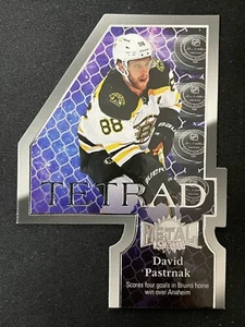 David Pastrnak 2022-23 Upper Deck Metal Universe TETRAD Die-Cut SP Insert TR-10 - Picture 1 of 2