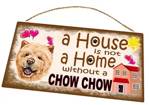 Letrero de metal colgante de pared para perro Chow Chow Chow Hogar letrero de pared - Imagen 1 de 1