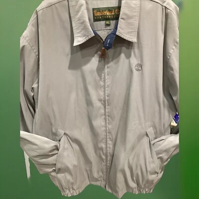 NWOT Timberland Weather gear Size XL Khaki Tan W /Blue Trim Suede Soft Material - Image 1 of 4