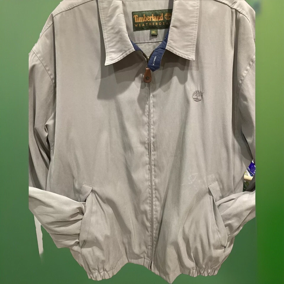 NWOT Timberland Weather gear Size XL Khaki Tan W /Blue Trim Suede Soft Material - Image 1 of 4