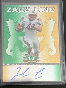 🏈 Autógrafo de novato de fútbol americano Leaf Valiant 2013 #BA-ZL1 Zach LINE 🏈 - Imagen 1 de 2